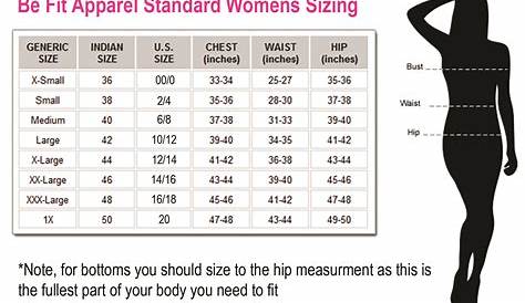 sizing chart for men