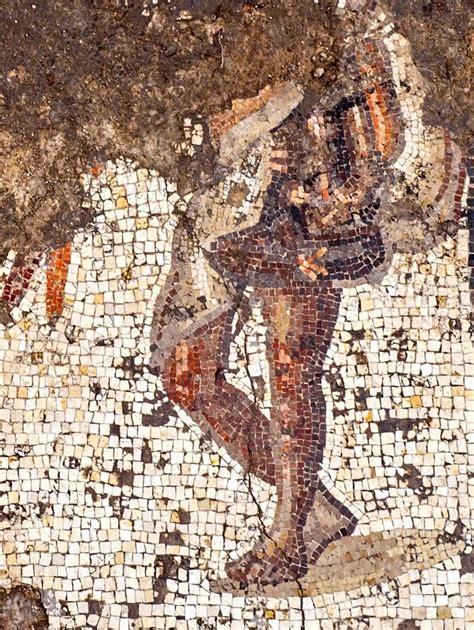 Rare Greek Inscription And Colorful 1800 Year Old Mosaic Uncovered At