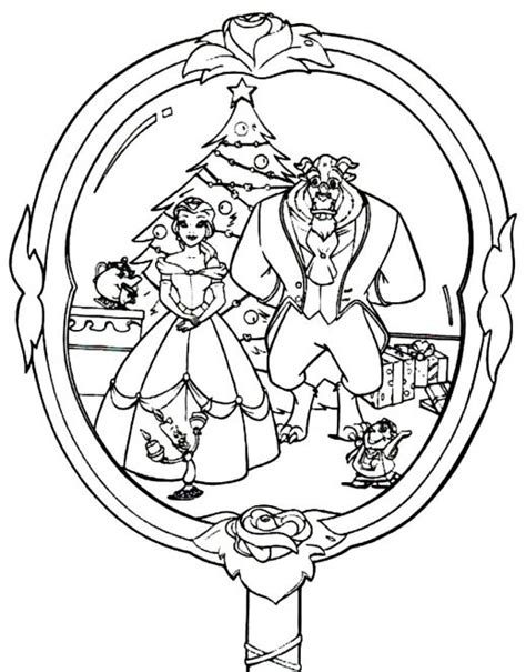 Also kids like to color beauty and the beast coloring pages. Beauty And The Beast Christmas Coloring Pages at ...
