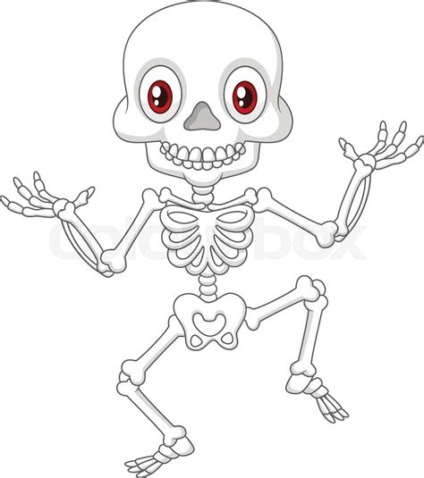 Happy Skeleton Gesturing Stock Vector Colourbox