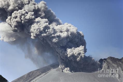 Ash Cloud Rising From Sakurajima Photograph By Richard Roscoe Fine