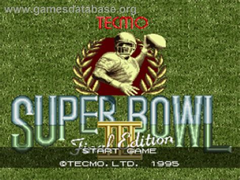 Tecmo Super Bowl Iii Final Edition Nintendo Snes Games Database