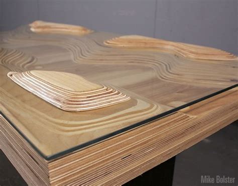 Topographic Tables Mix Geology With Interior Design Plywood Art