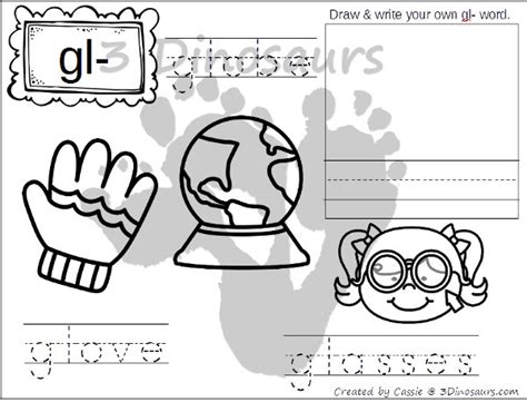 free blends coloring pages dr fl fr gl 3 dinosaurs