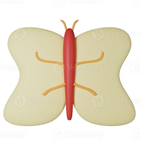 Butterfly 3d Render Icon Illustration 29203444 Png