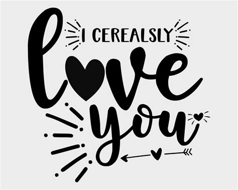 I Cerealsly Love You Svg Files for Cricut Funny Spoon Bowl - Etsy