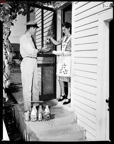 1963 milkman vintage photography milk man vintage housewife
