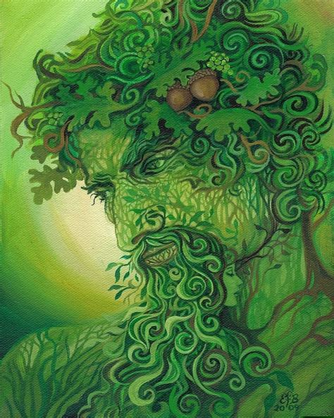 Green Man 8x10 Fine Art Print Pagan Mythology Forest God Etsy