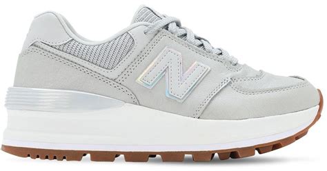 New Balance 574 Platform Sneakers In Gray Lyst