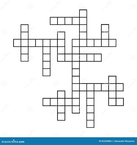 Template Of Crossword Puzzle Stock Vector Illustration Of Template