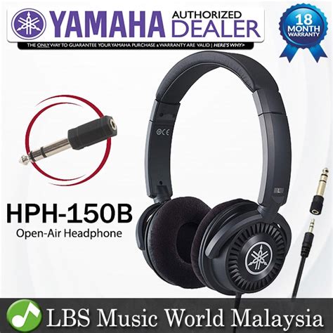 Yamaha Hph 150 Headphone Open Air Neutral Palette Headphones Black