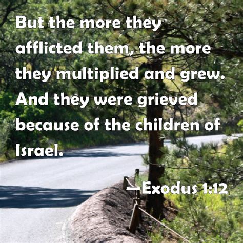 Exodus 112 But The More They Afflicted Them The More They Multiplied
