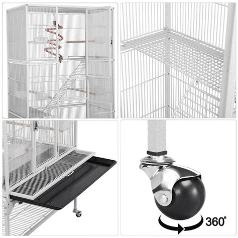 Buy Smilemart 69 H Rolling Extra Large Metal Bird Cage With Detachable