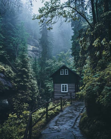 Forest Cabin Forest House Pretty Places Beautiful Places Landscape