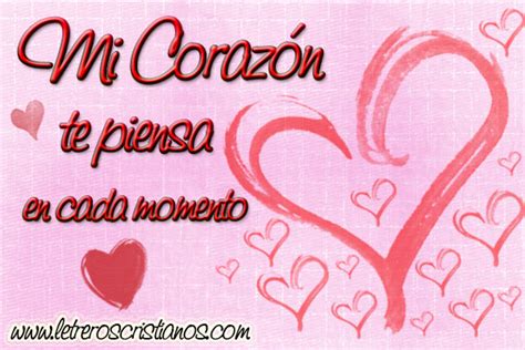 Mi Corazón Te Piensa En Cada Momento Letreros