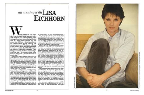 An Evening With Lisa Eichhorn Esquire APRIL 1981