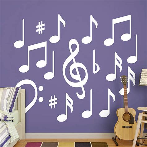 Music Notes Wall Decal Shop Fathead For Thematic Shapes Decor