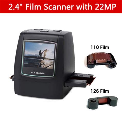 Film Scanner With 22mp Converts 126kpk135110super 8 Films Slides