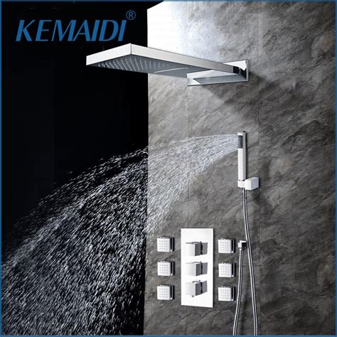 Kemaidi Modern Rainfall Shower Head Luxury Wall Mounted