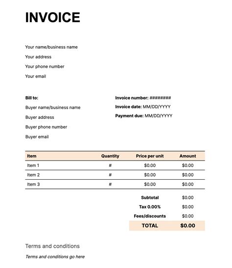 How To Write An Invoice Effortbroad24