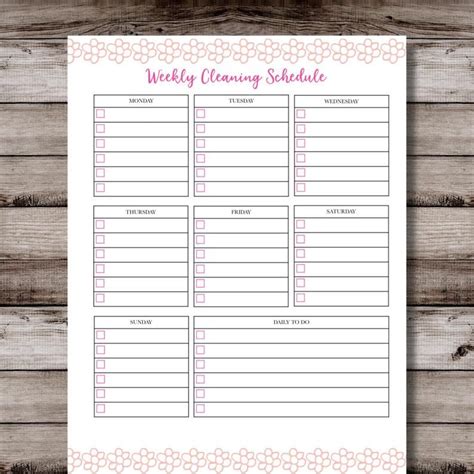 Cleaning Schedule Printable Printable Shopping List Meal Planner Printable Planner Calendar