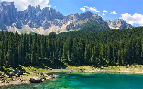 Télécharger Fonds Décran Karersee En Italie En 4k Alpes Lac De