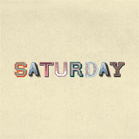 Saturday Word 3d Vintage Typography Free Photo Rawpixel