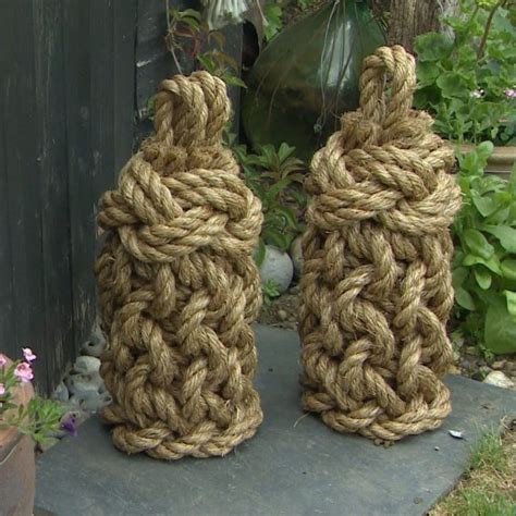 Pair Of Tall Door Stops For Outside Or Indoor Beautiful Rope Decor