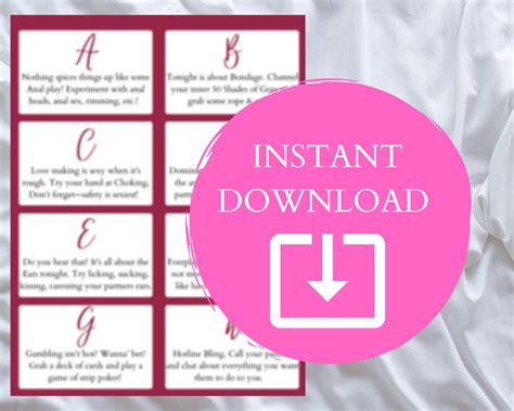 Naughty Abc Sex Games Digital Printable Download Adult Etsy