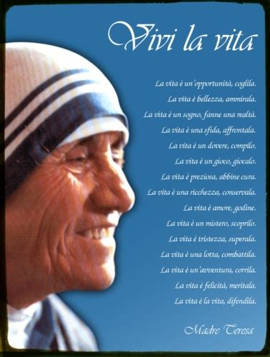 Tarjeta de felicitación oración âvives la vidaâ madre. Madre Teresa: Una Donna di Cuore! | Roberto Di Stefano ...