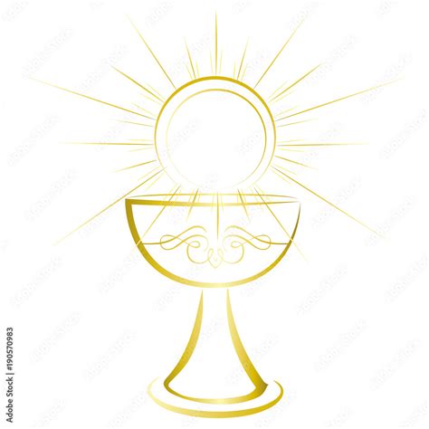 First Holy Communion Symbol Gold Chalice Stock Vector Adobe Stock