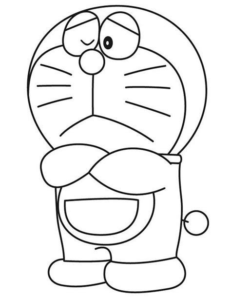Gambar Doraemon Polos Untuk Mewarnai
