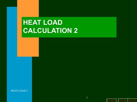 Heat Load Calculation Worksheet