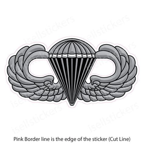 Army Airborne Jump Wings Ranger Bumper Sticker Window Decal