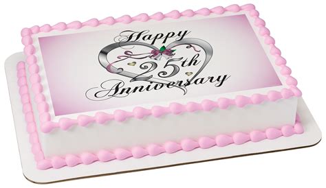 Walmart serves many cake sizes, including round cakes, tiered round cakes, and quarter, half, or full sheet cakes. 25th Anniversary | PhotoCake® Edible Image® | DecoPac