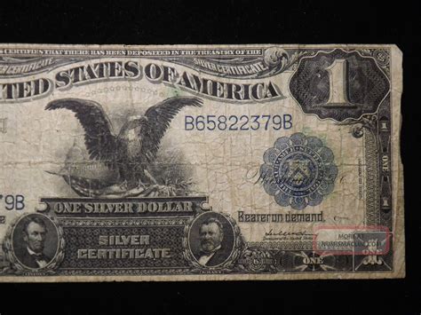 1899 1 One Dollar Black Eagle Silver Certificate Circulated