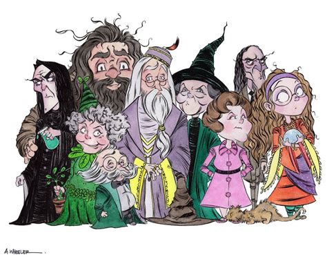 Hogwarts Professors Watercolor Print 11x14 — Anthony Wheeler Art