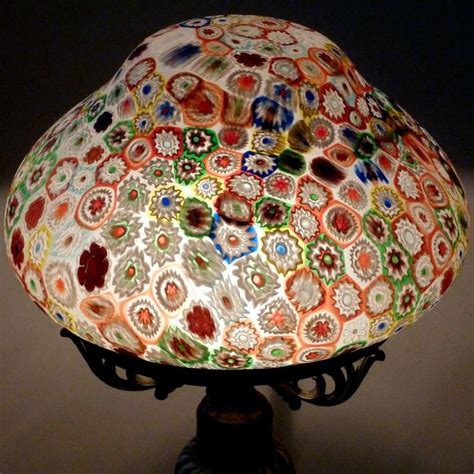 Fratelli Toso Murano Millefiori Flower Mosaic Italian Art Glass Table Lamp At 1stdibs