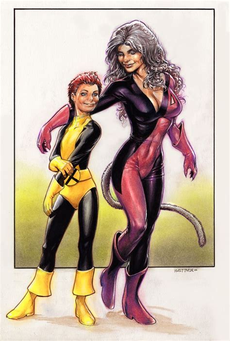 Wolfsbane And Catseye By Reverie Drawingly Mark 2010 Marvel Girls