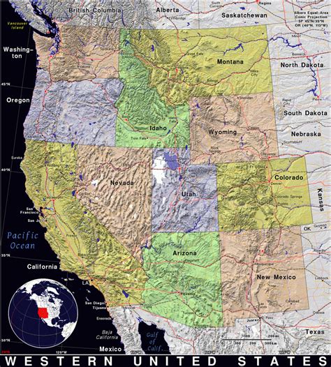 Western United States Map Printable Printable Map Of