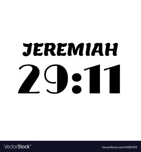 Bible Verse From Jeremiah 2911 Royalty Free Vector Image