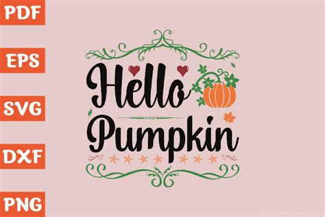 Hello Pumpkin Svg Design Graphic By Thecraftable · Creative Fabrica
