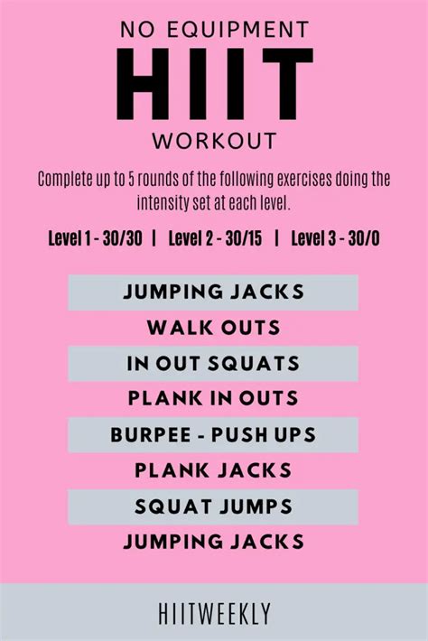 Hiit Workout Plan Week Home Hiit Workout For Absolute Beginners Hiitweekly Take Off Net At
