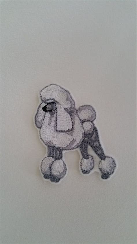 Poodle Iron On Or Sew On Patch Poodle By Embroiderypatchlove Sew On