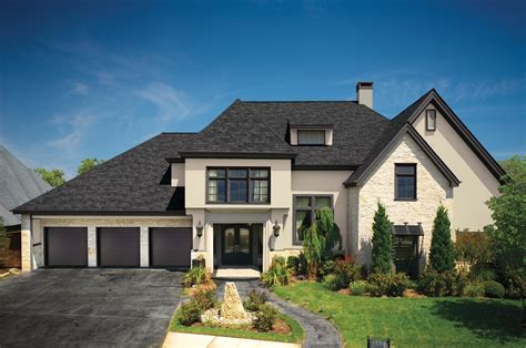 Stunning Gaf Camelot Ii Charcoal Shingle Roof Transitional Exterior