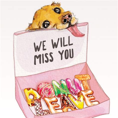 Donut Funny Goodbye Card for Coworker I'll Miss You Card - Etsy