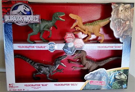 Jurassic World 2015 Toy Set Velociraptor Delta Dinosaur 4 Pack Exclusive Au Toys
