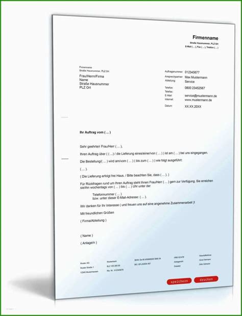 Kostenlose muster, beispiele und vorlagen. Auftrag Brief Muster - Kostenlose Vorlagen zum Download ...