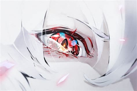 Closeup Digital Art Red Eyes Portrait Anime Anime Girls Artwork