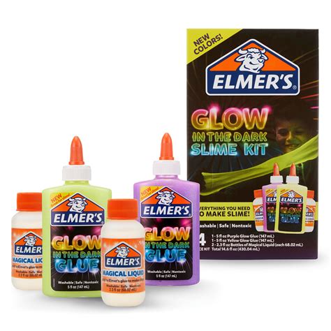 Buy Elmers Glow In The Dark Slime Kit With Glue And Liquid Activator